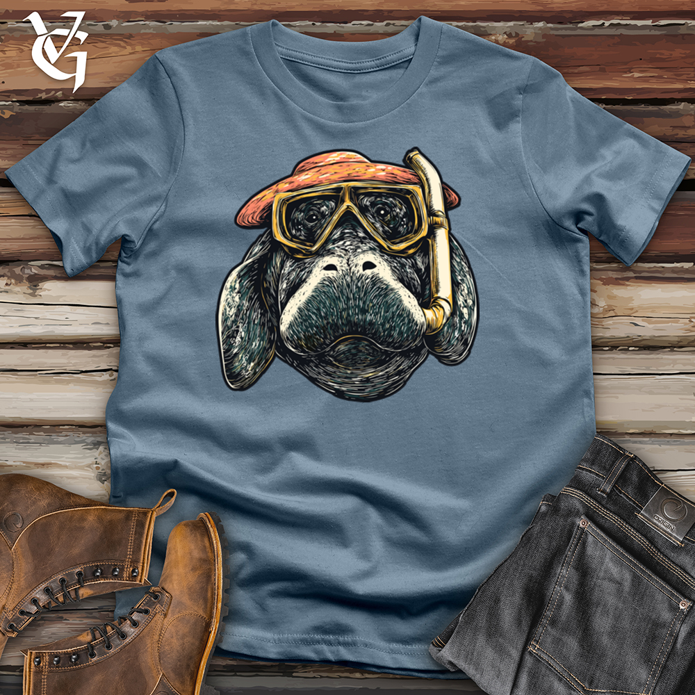 Viking Goods Scuba Manatee 2 Softstyle Tee Indigo Blue / L
