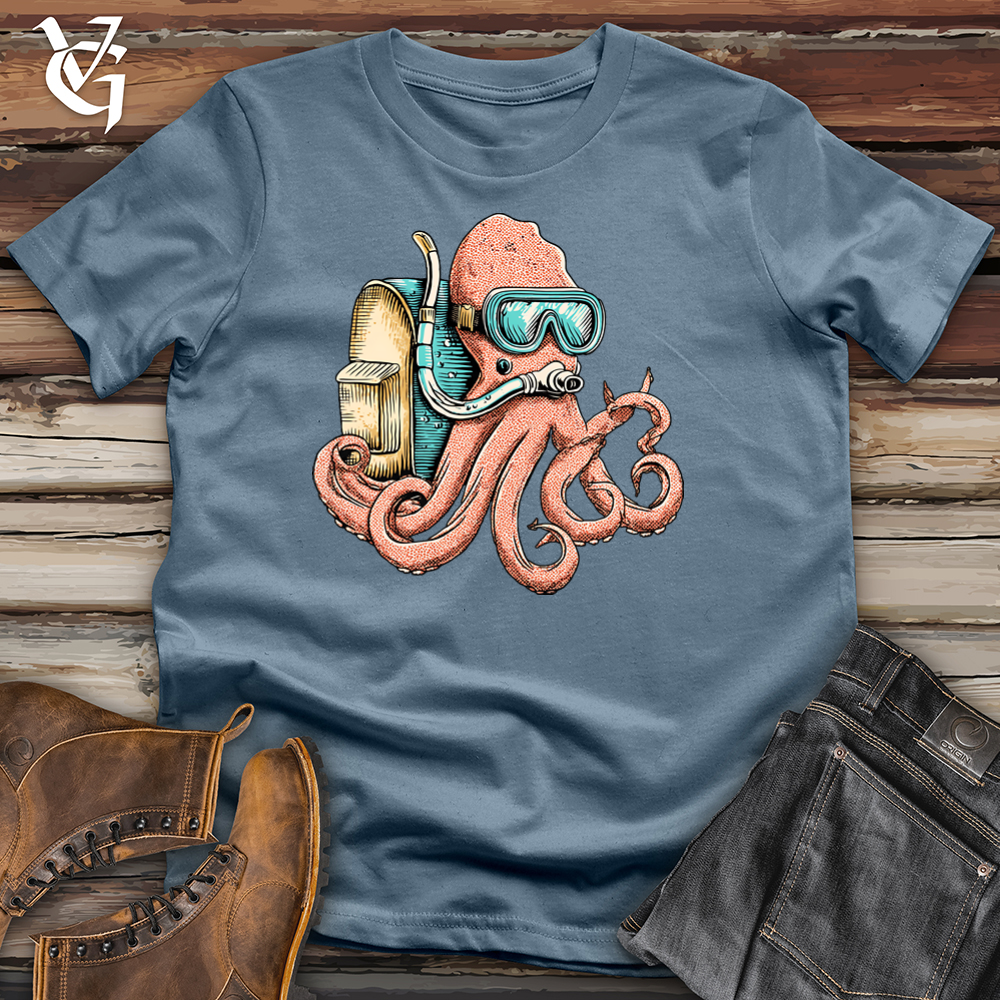 Viking Goods Scuba Octopus Softstyle Tee Indigo Blue / L