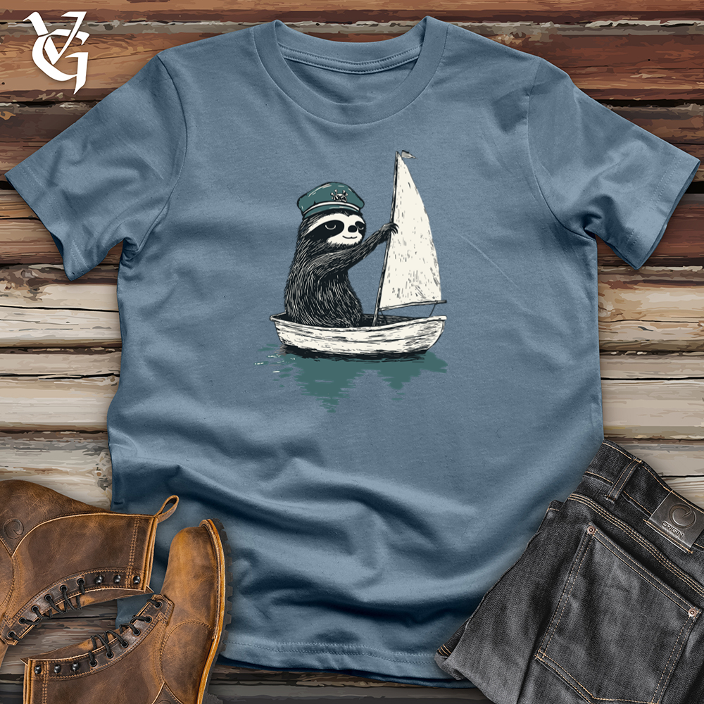 Viking Goods Sloth Sail Softstyle Tee Indigo Blue / L
