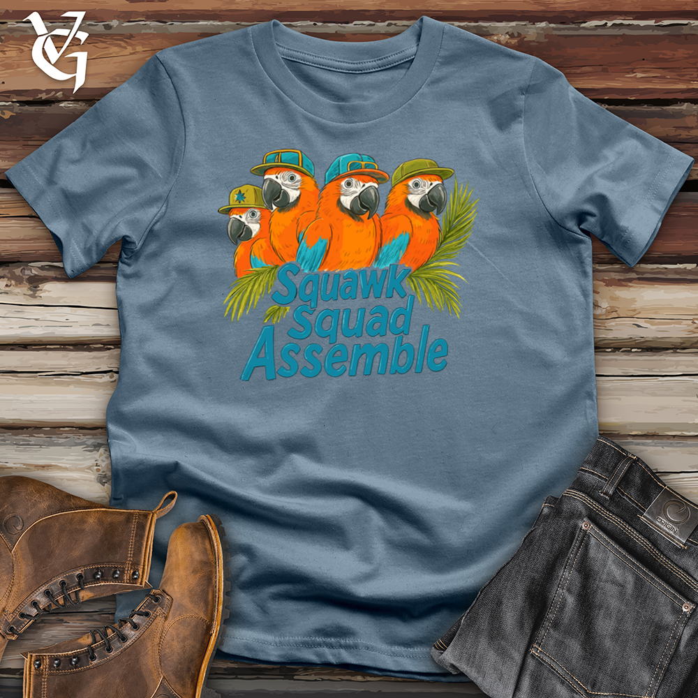 Viking Goods Squawk Squad Assemble Softstyle Tee Indigo Blue / L