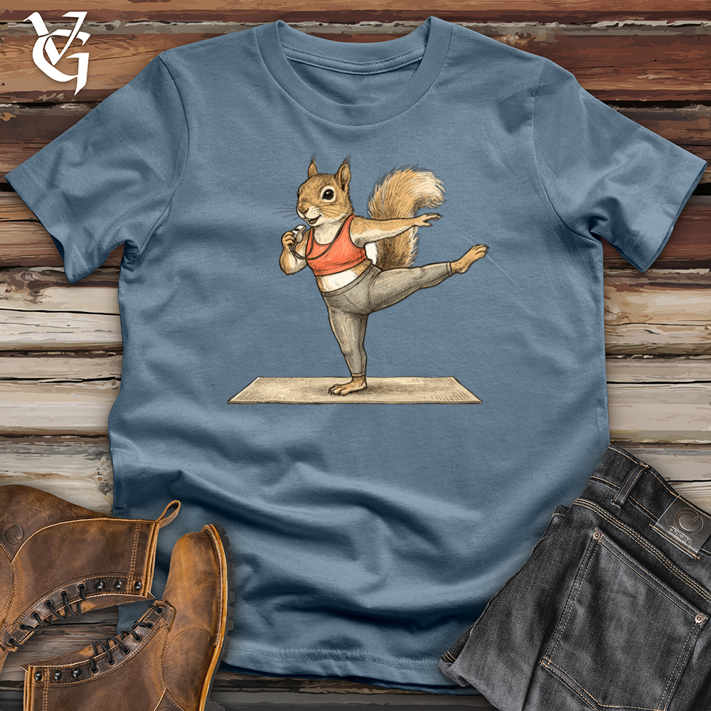 Viking Goods Squirrel Pilates Instructor Tee Indigo Blue / L