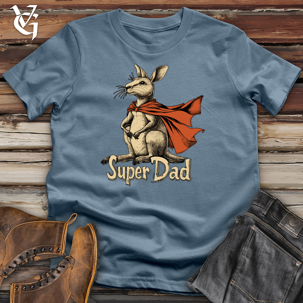 Viking Goods Super Dad Kangaroo Softstyle Tee Indigo Blue / L