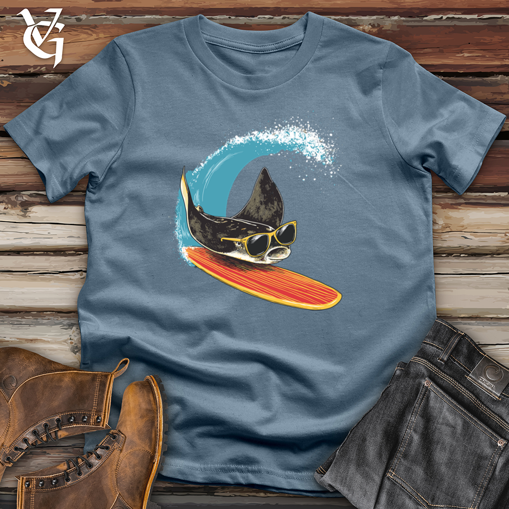 Viking Goods Surfing Stingray Softstyle Tee Indigo Blue / L
