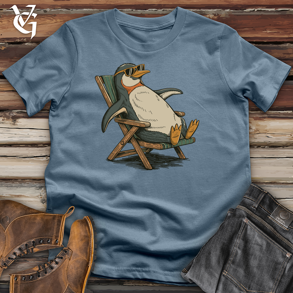 Viking Goods Tanning Penguin Tee Indigo Blue / L