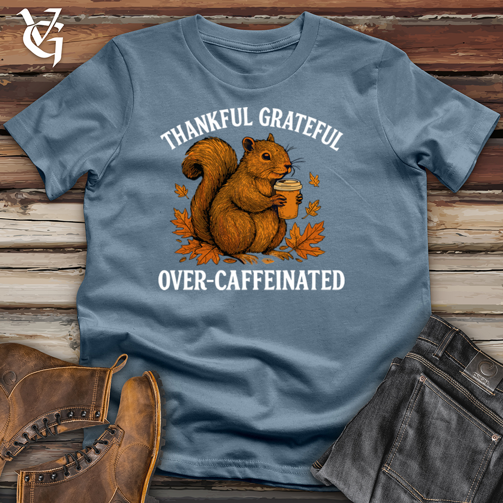 Viking Goods Thankful Grateful Squirrel Softstyle Tee Indigo Blue / L