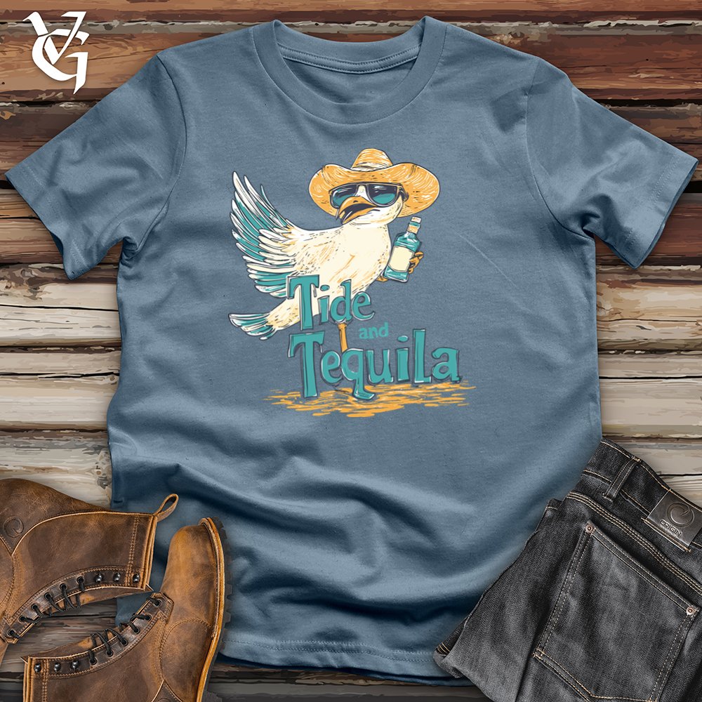 Viking Goods Tide and Tequila Softstyle Tee Indigo Blue / L