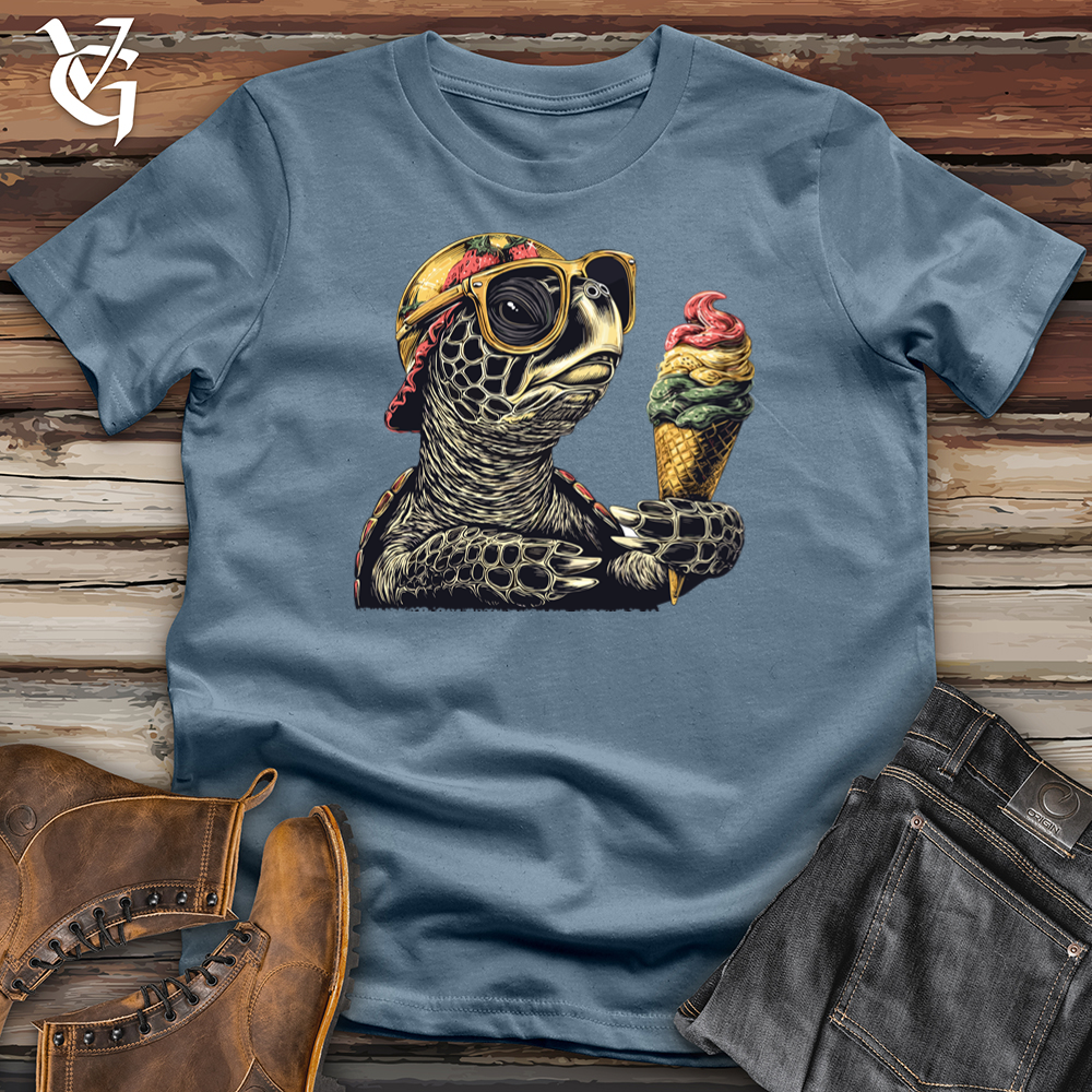 Viking Goods Turtle Ice Cream Softstyle Tee Indigo Blue / L
