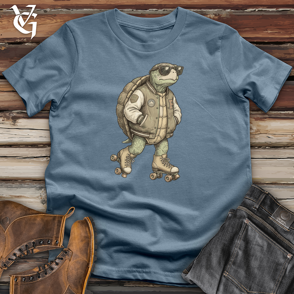 Viking Goods Turtle Rollerblader Tee Indigo Blue / L