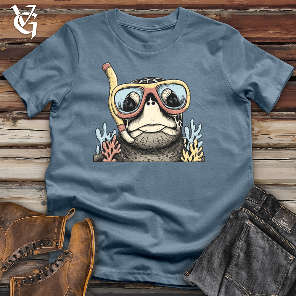 Viking Goods Turtle Snorkle Softstyle Tee Indigo Blue / L