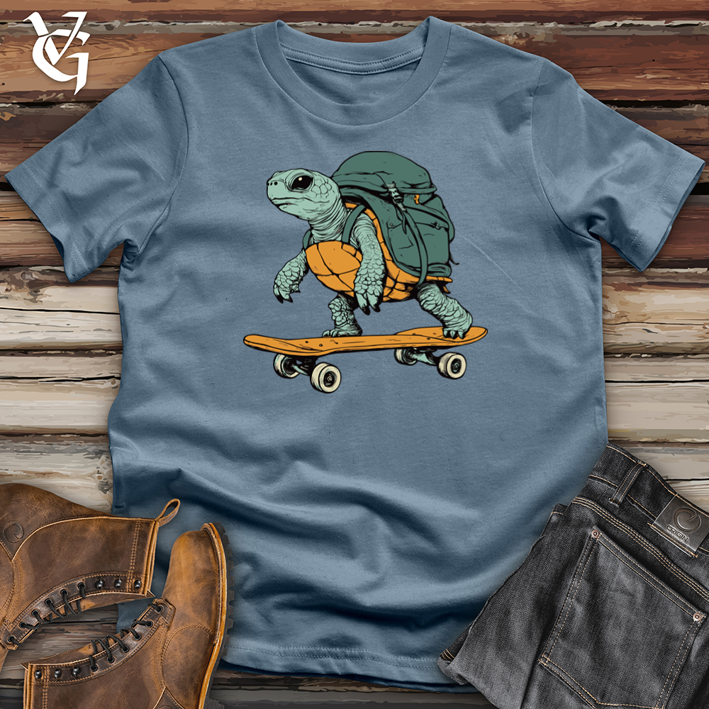 Viking Goods Turtley Cool Skate Softstyle Tee Indigo Blue / L