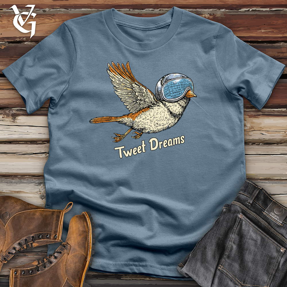 Viking Goods Tweet Dreams Sparrow Softstyle Tee Indigo Blue / L
