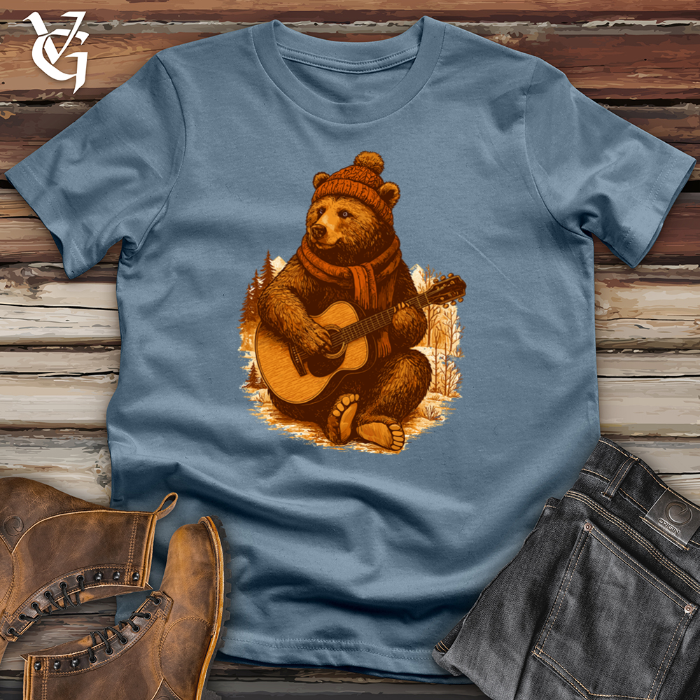 Viking Goods Winter Bear Guitarist Tee Indigo Blue / L