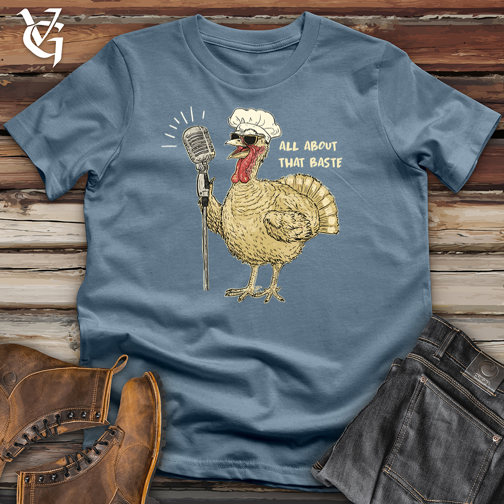 Viking Goods All About That Baste Turkey Softstyle Tee Indigo Blue / S