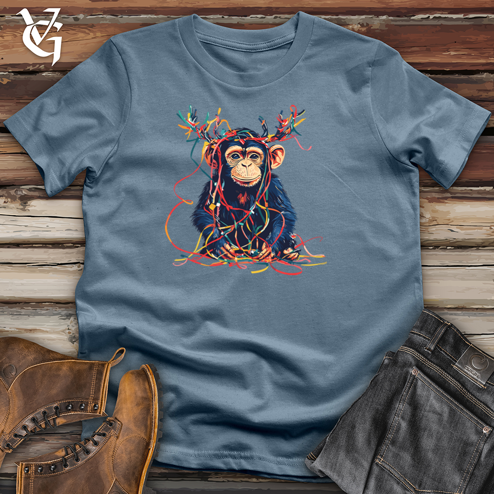 Viking Goods Birthday Monkey Softstyle Tee Indigo Blue / S