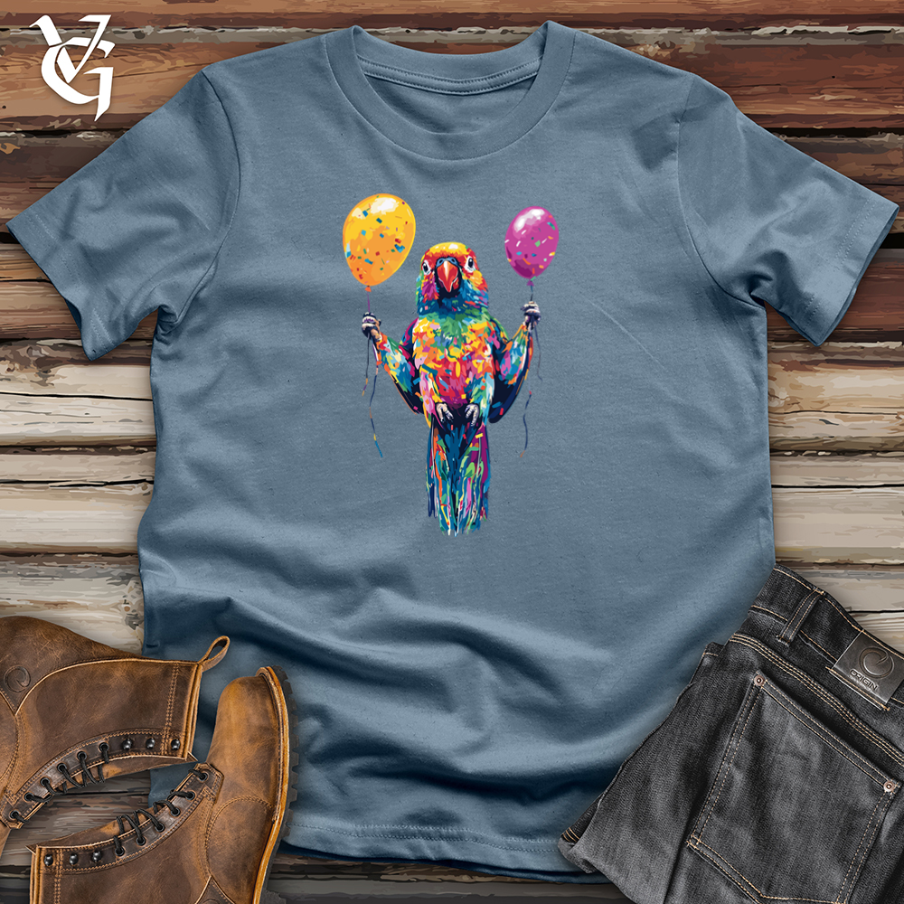 Viking Goods Birthday Parrot Softstyle Tee Indigo Blue / S