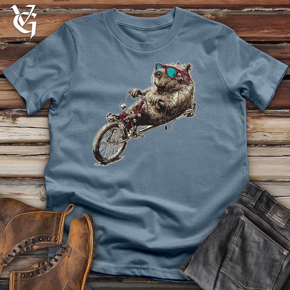 Viking Goods Capybara Racer Softstyle Tee Indigo Blue / S