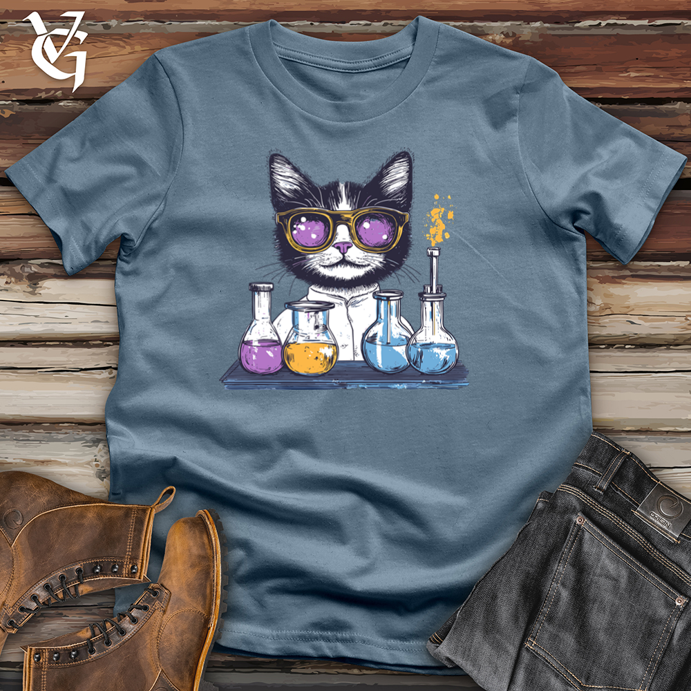 Viking Goods Cat Experiments Softstyle Tee Indigo Blue / S