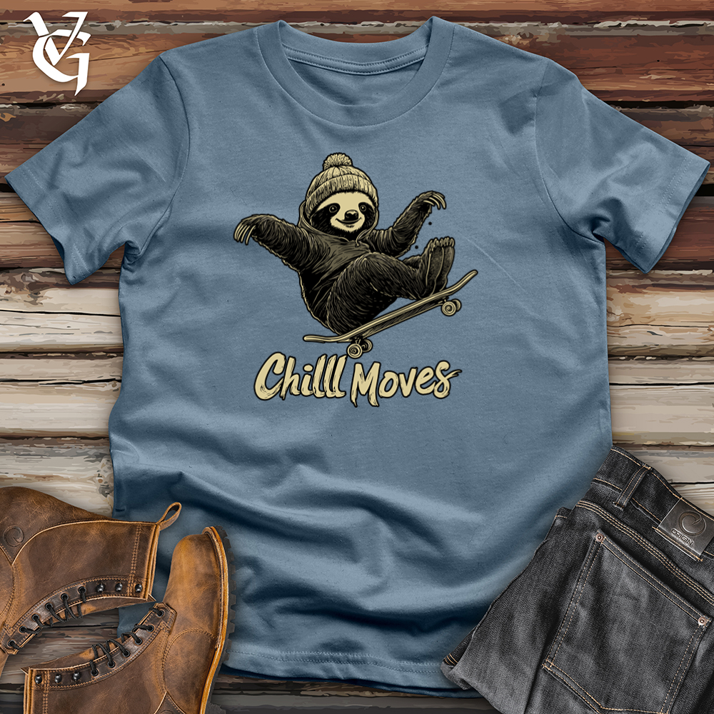 Viking Goods Chill Moves Sloth Softstyle Tee Indigo Blue / S