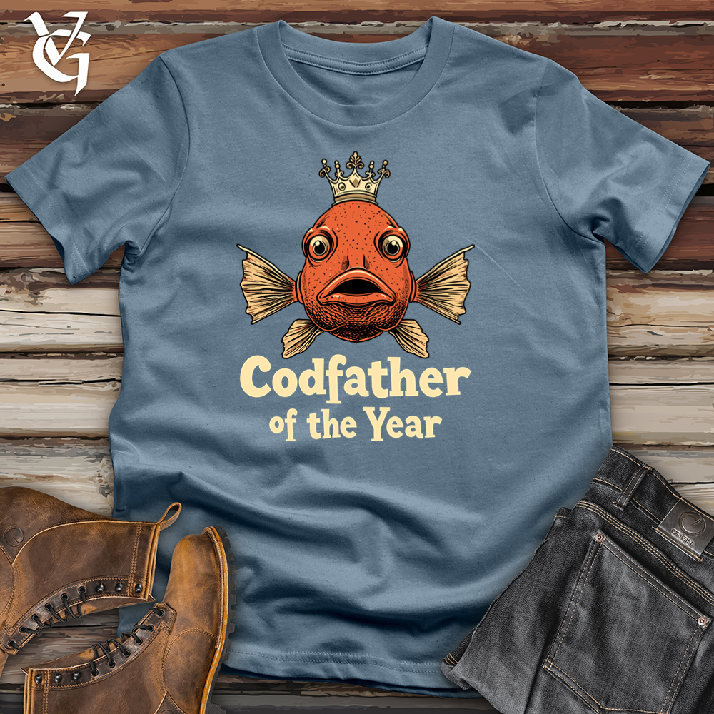 Viking Goods Codfather of the Year Softstyle Tee Indigo Blue / S