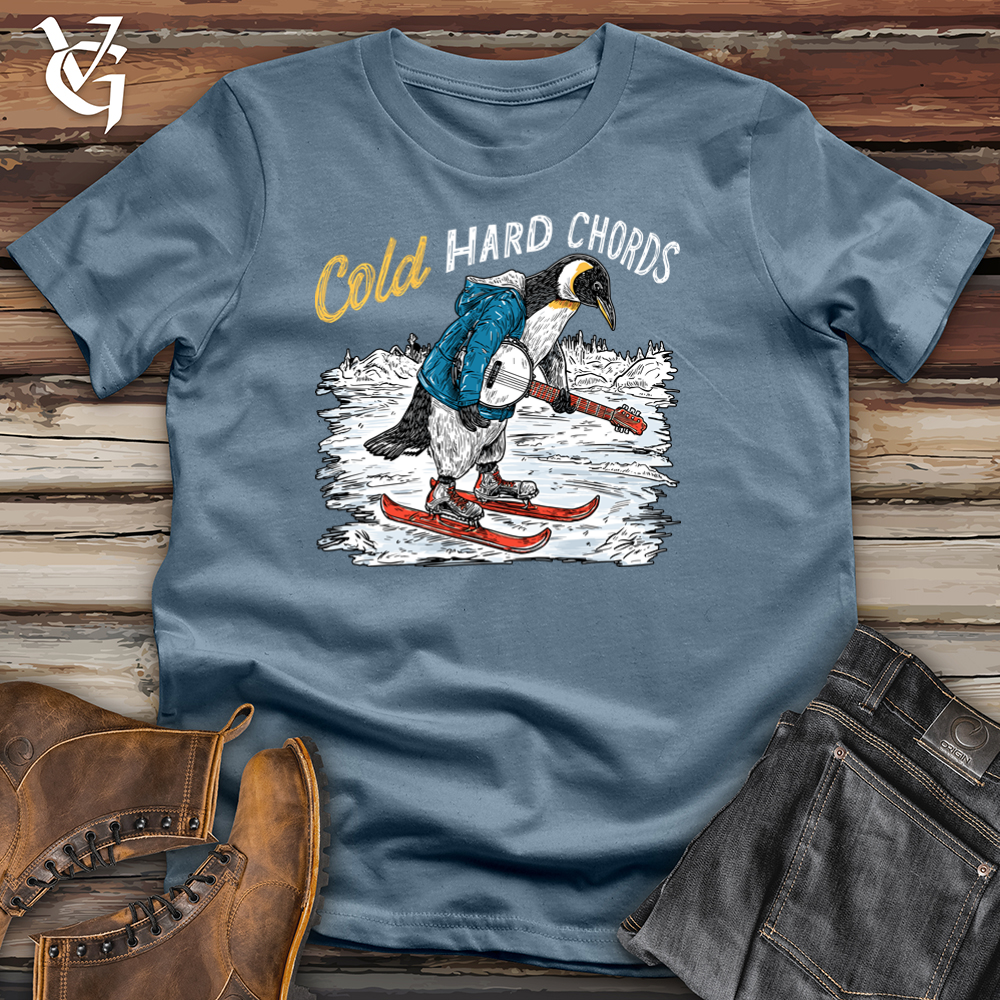 Viking Goods Cold Hard Chords Penguin Softstyle Tee Indigo Blue / S