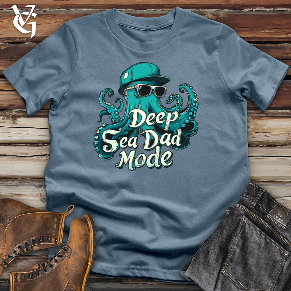Viking Goods Deep Sea Dad Mode Softstyle Tee Indigo Blue / S