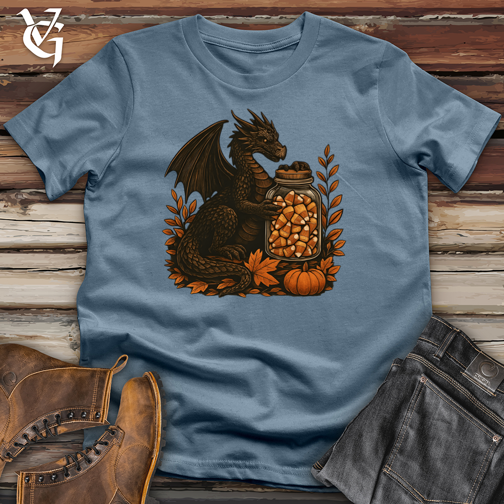 Viking Goods Dragon Candy Corn Treasure Softstyle Tee Indigo Blue / S