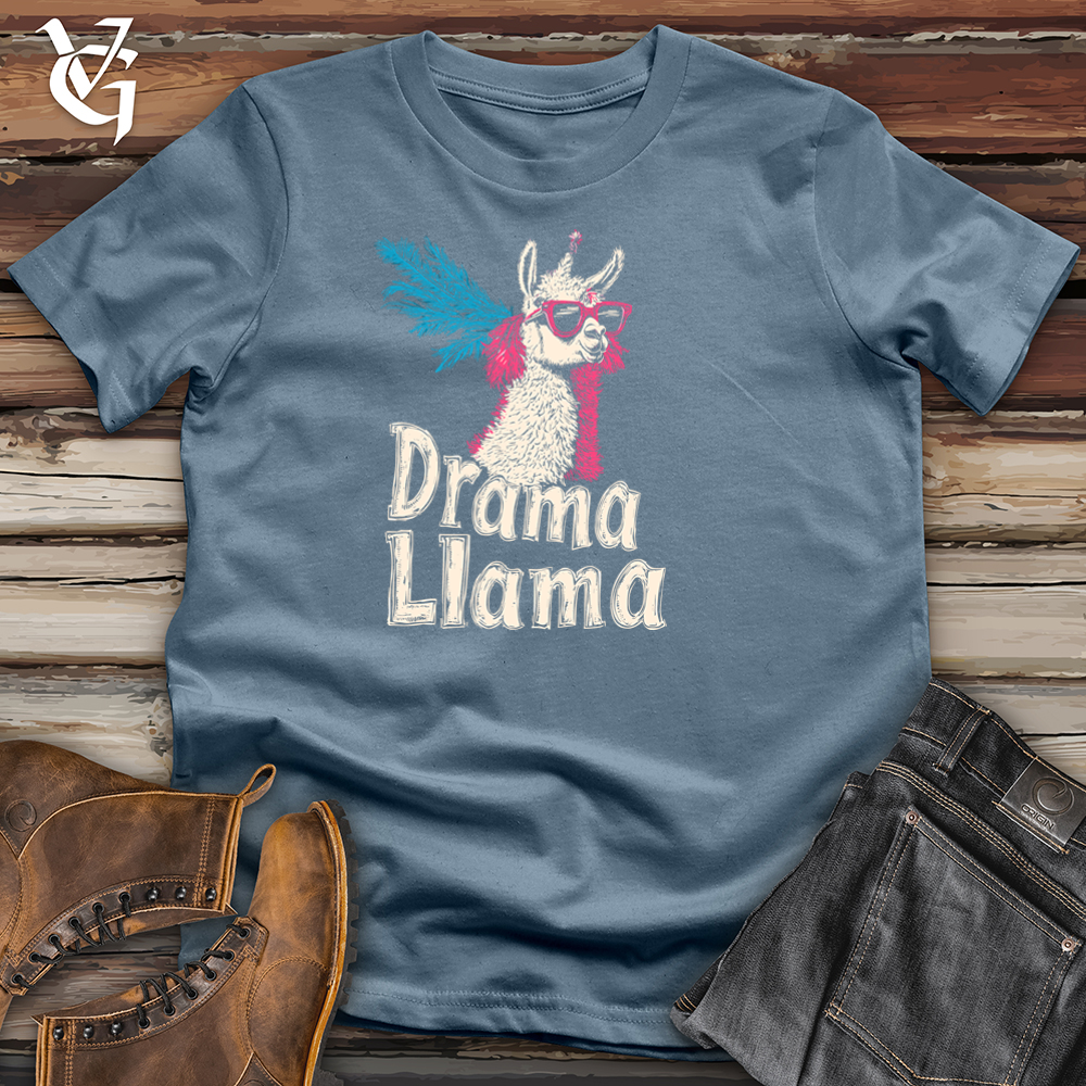 Viking Goods Drama Llama Softstyle Tee Indigo Blue / S