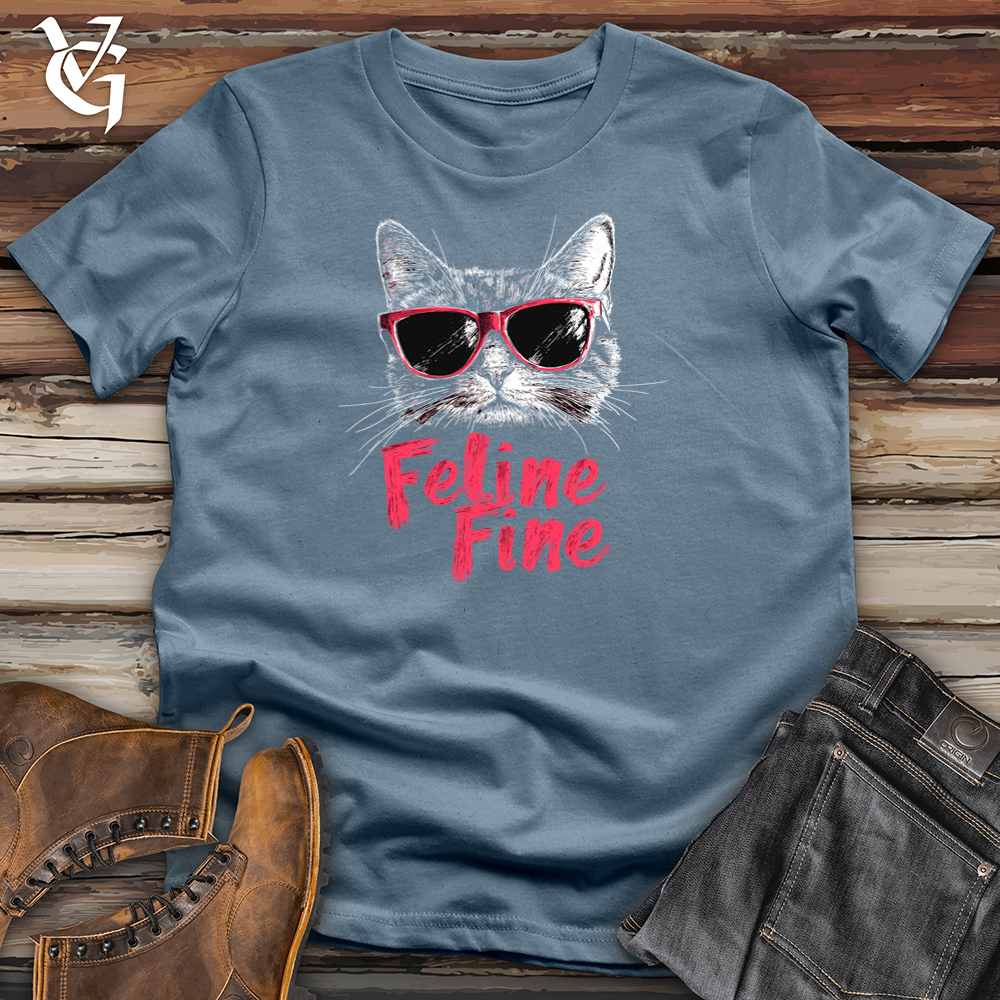 Viking Goods Feline Fine Softstyle Tee Indigo Blue / S