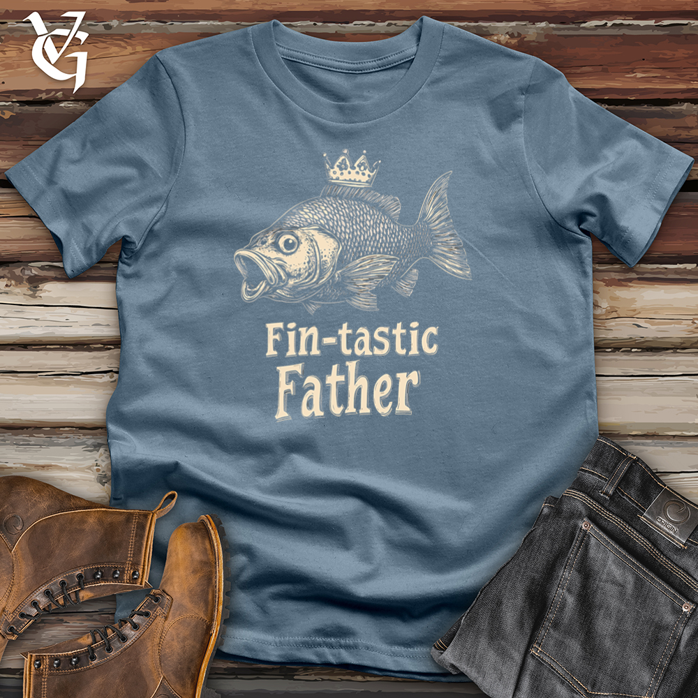 Viking Goods Fin Tastic Father Softstyle Tee Indigo Blue / S