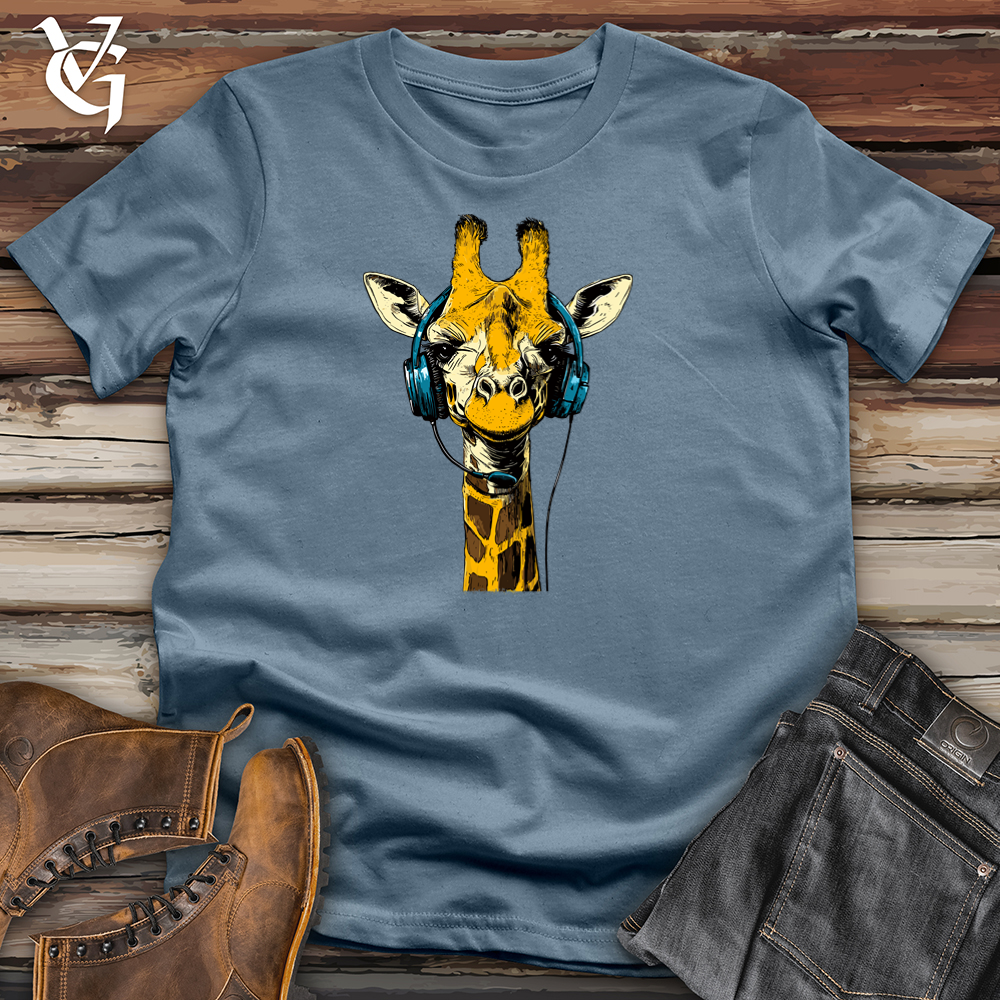 Viking Goods Giraffe Gamer Softstyle Tee Indigo Blue / S