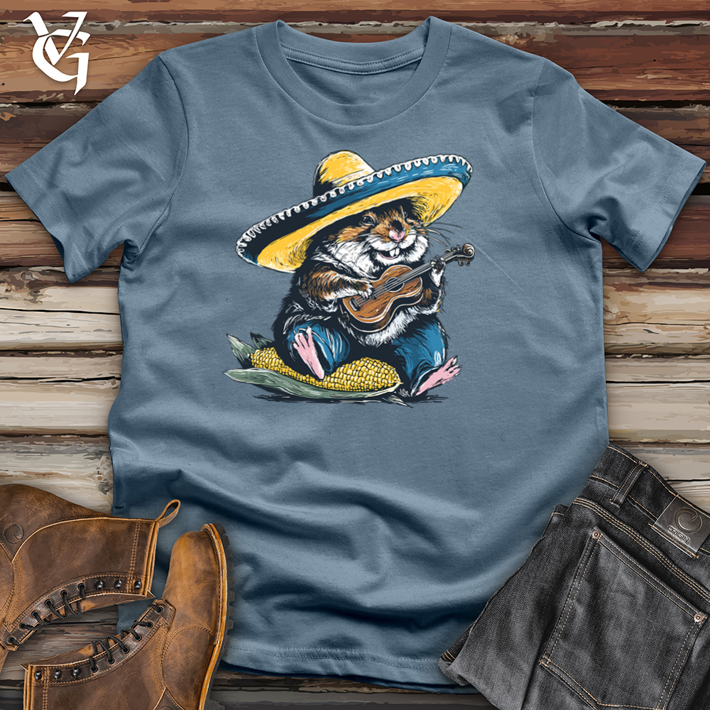 Viking Goods Hamster Violin Pluckmaster Softstyle Tee Indigo Blue / S