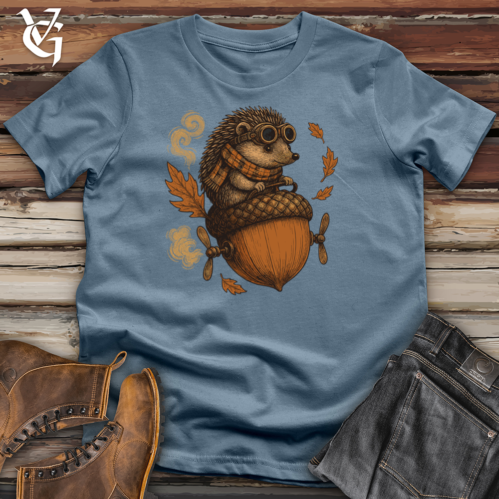 Viking Goods Hedgehog Acorn Helicopter Softstyle Tee Indigo Blue / S