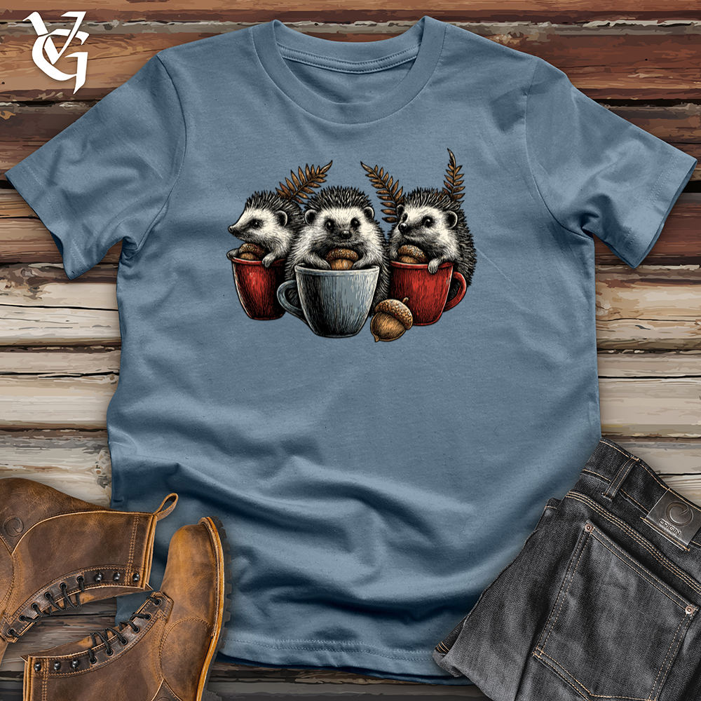 Viking Goods Hedgehogs Coffee Softstyle Tee Indigo Blue / S