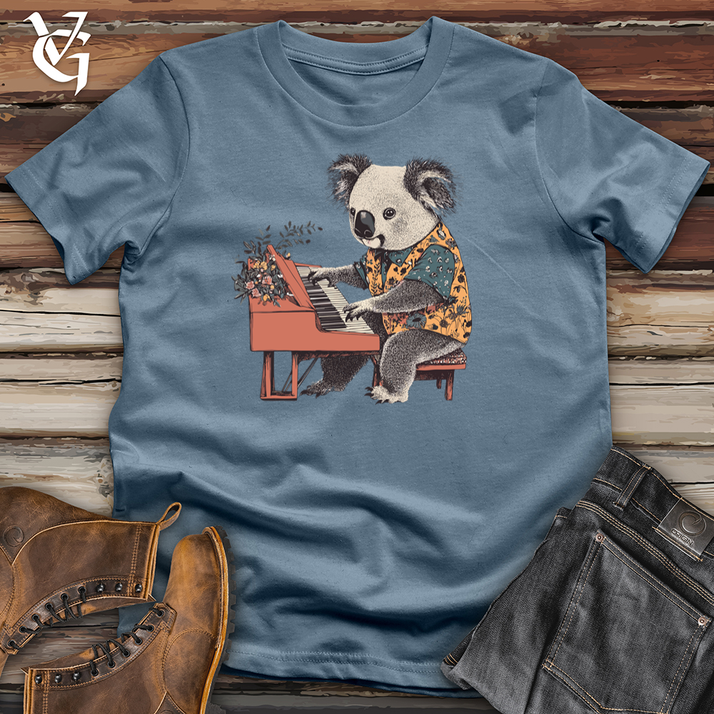Viking Goods Koala Pianist Softstyle Tee Indigo Blue / S