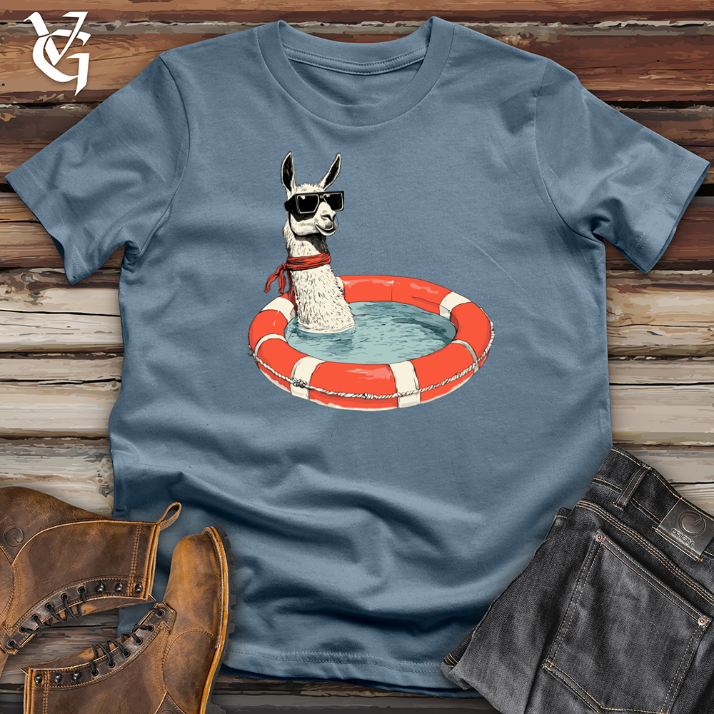 Viking Goods Llama Dressed as a Lifeguard Softstyle Tee Indigo Blue / S