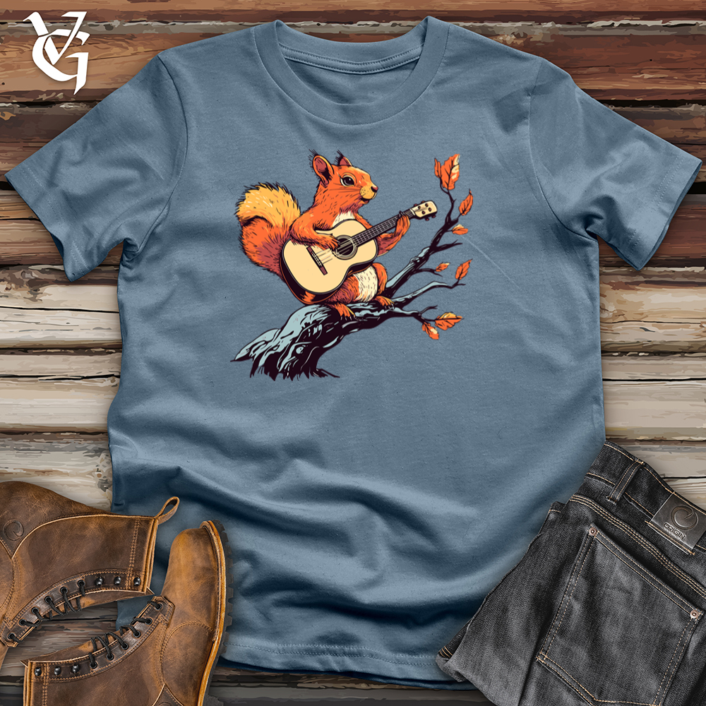 Viking Goods Musician Squirrel Softstyle Tee Indigo Blue / S