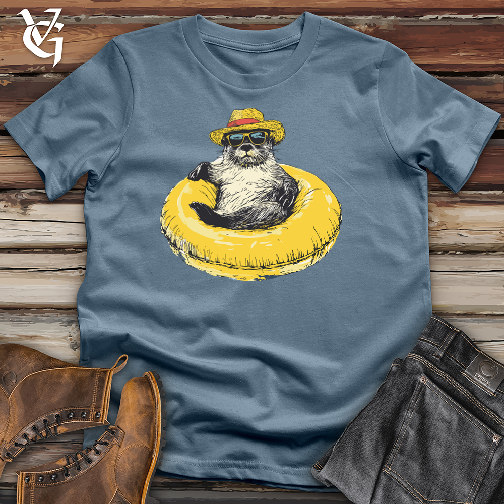 Viking Goods Otter Float Softstyle Tee Indigo Blue / S