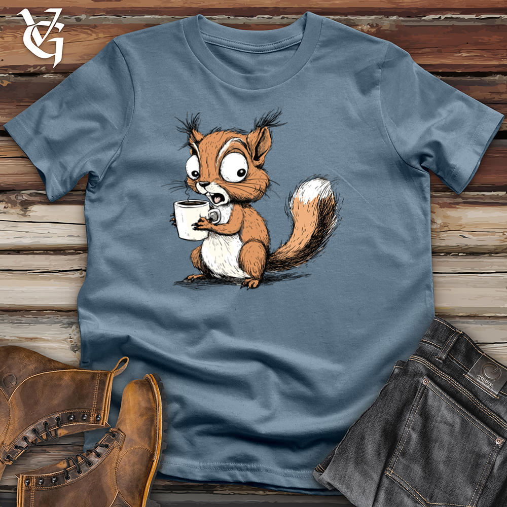 Viking Goods Over Caffeinated Squirrel Softstyle Tee Indigo Blue / S