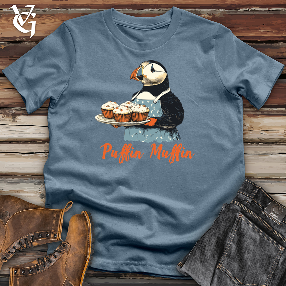 Viking Goods Puffin Muffin Softstyle Tee Indigo Blue / S