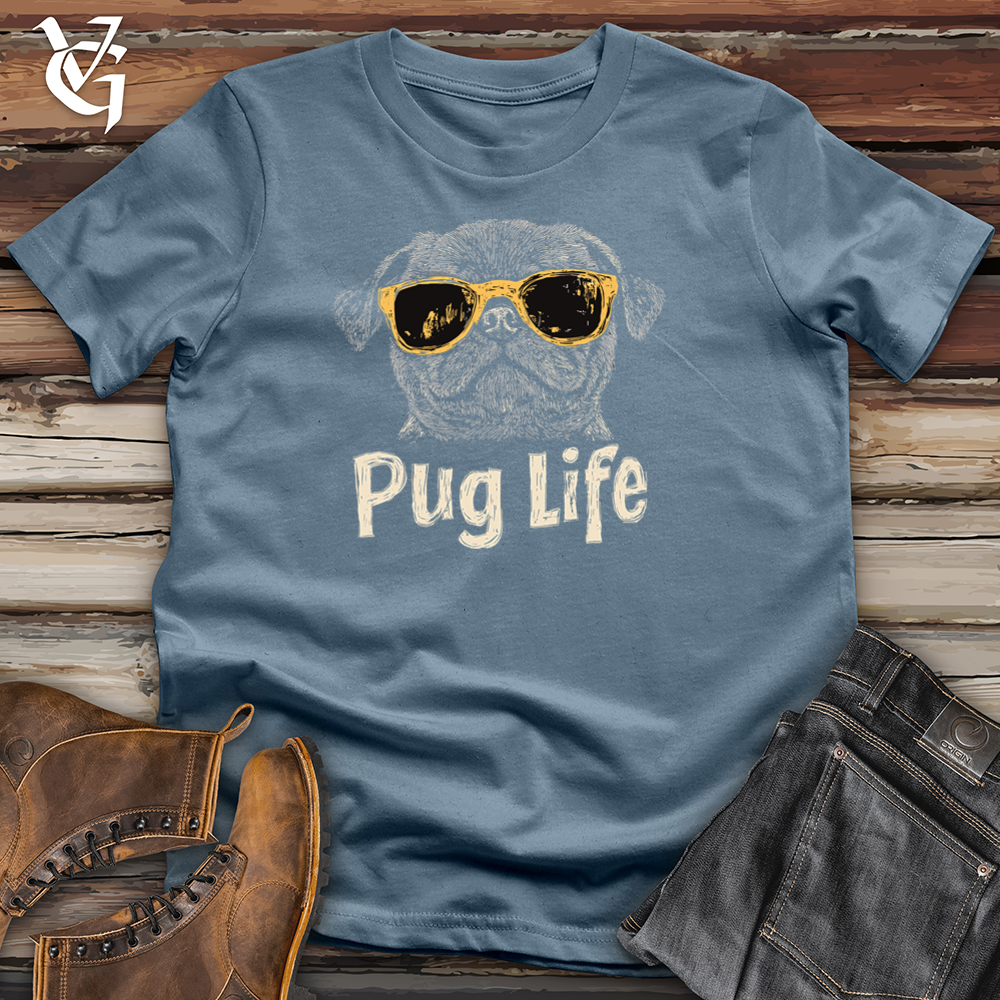 Viking Goods Pug Life Softstyle Tee Indigo Blue / S