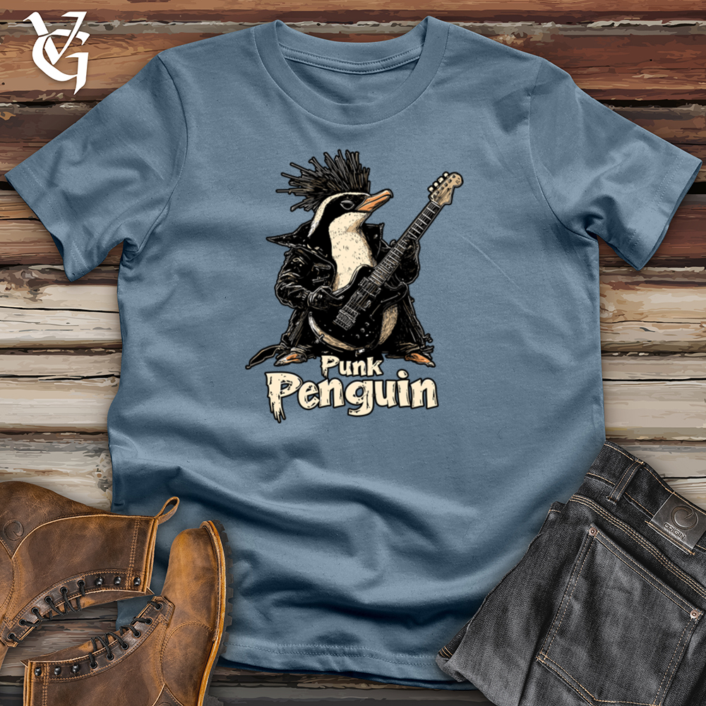 Viking Goods Punk Penguin Softstyle Tee Indigo Blue / S