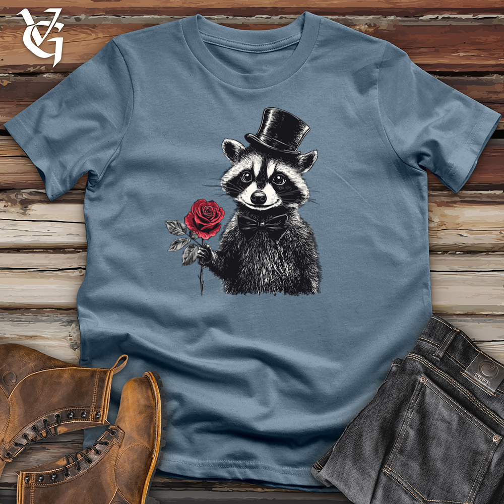 Viking Goods Raccoon Valentine Softstyle Tee Indigo Blue / S