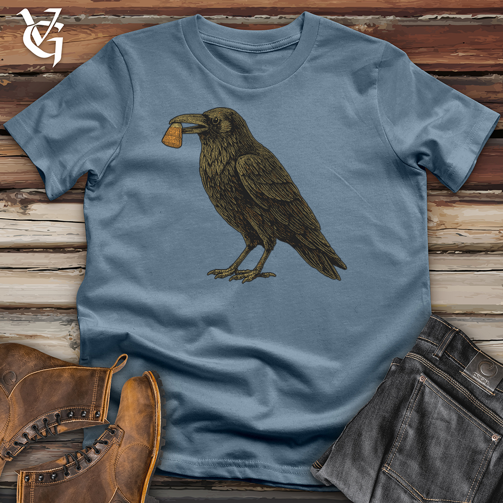 Viking Goods Raven Candy Corn Softstyle Tee Indigo Blue / S