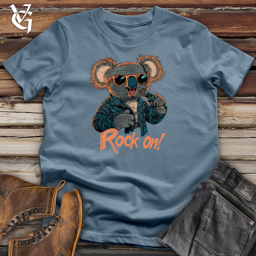 Viking Goods Rock On Koala Softstyle Tee Indigo Blue / S