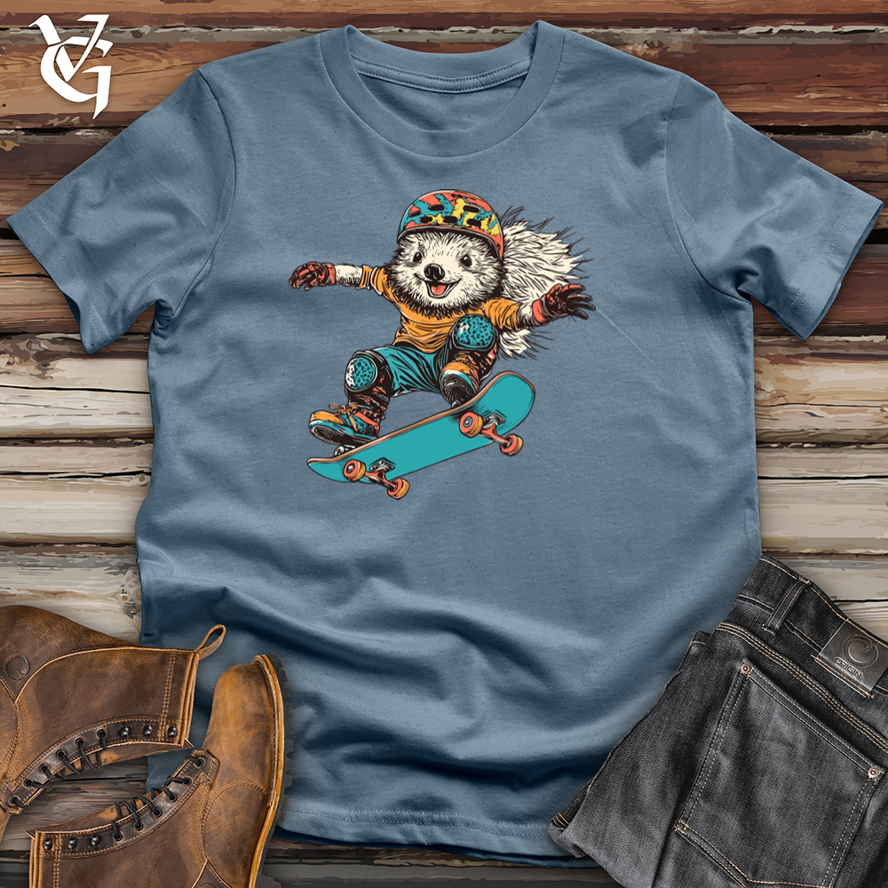 Viking Goods Skateboarding Raccoon Softstyle Tee Indigo Blue / S