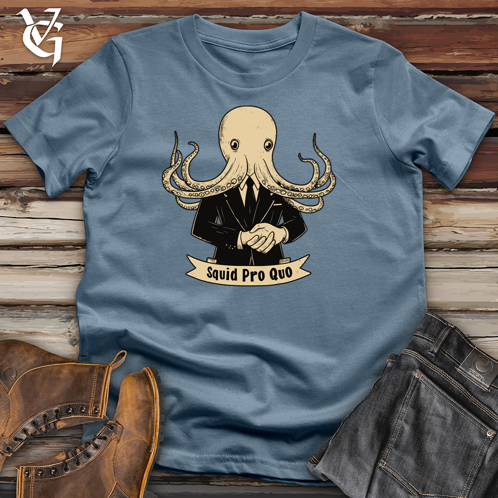 Viking Goods Squid Pro Quo Softstyle Tee Indigo Blue / S