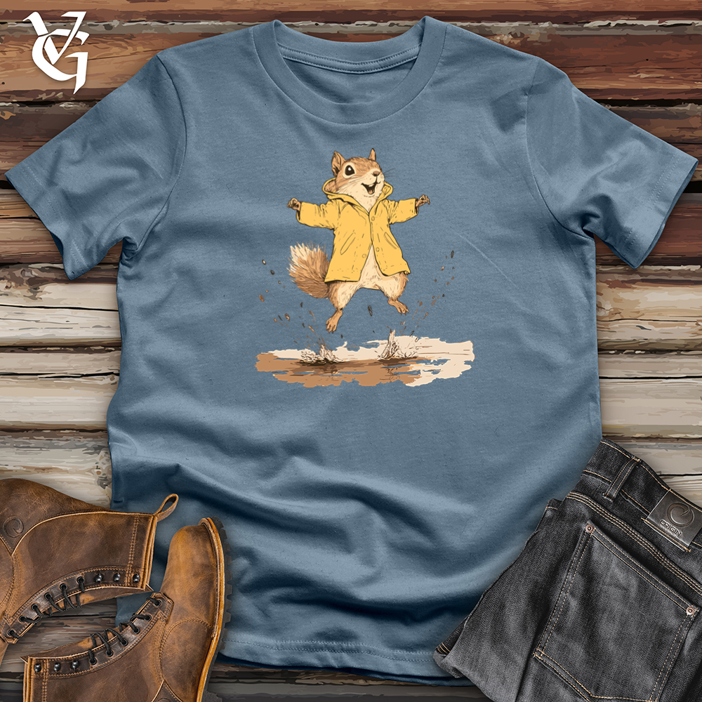 Viking Goods Squirrel Puddles Softstyle Tee Indigo Blue / S