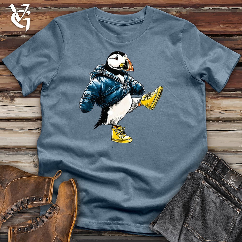 Viking Goods Winter Puffin Softstyle Tee Indigo Blue / S