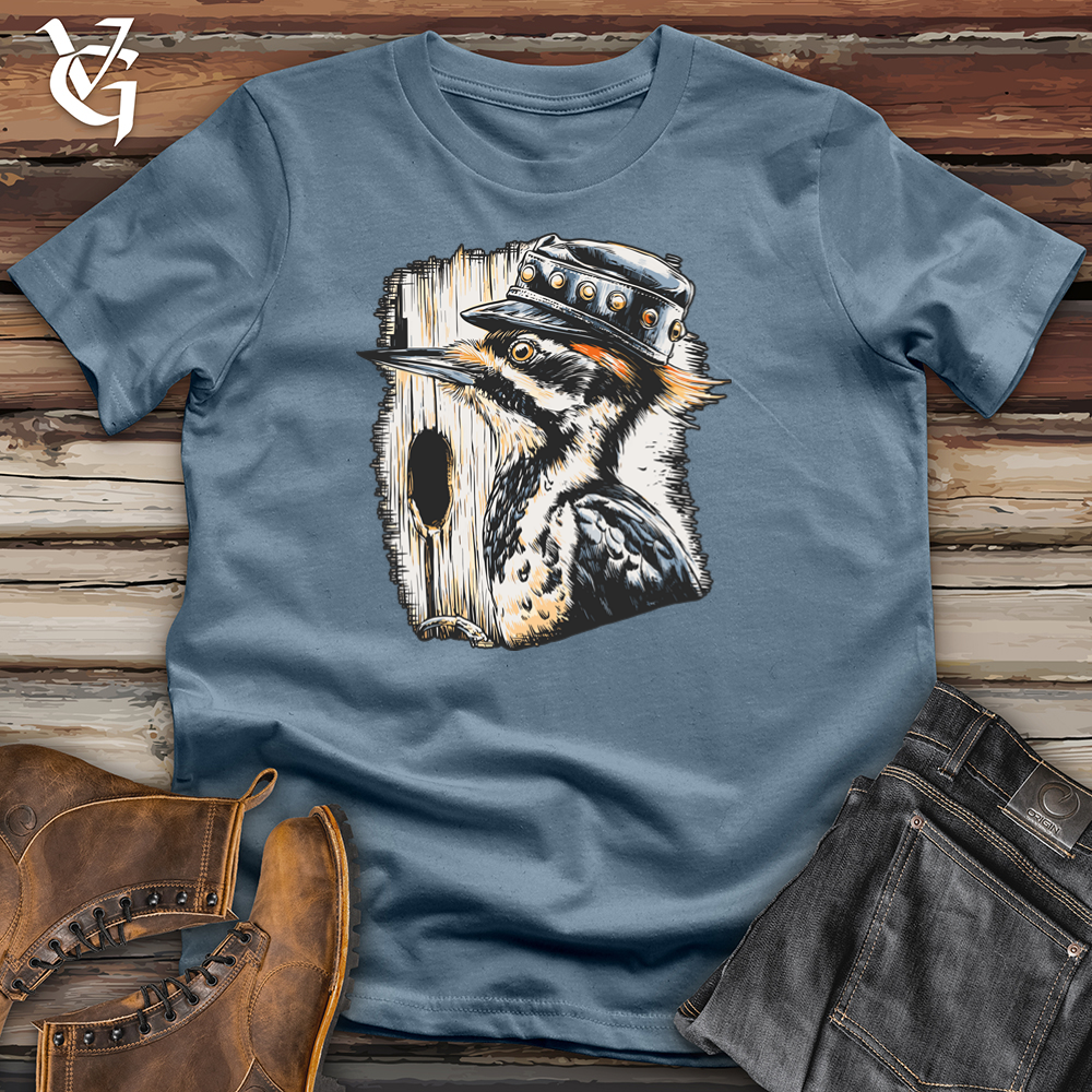 Viking Goods Woodpecker Wonder Softstyle Tee Indigo Blue / S