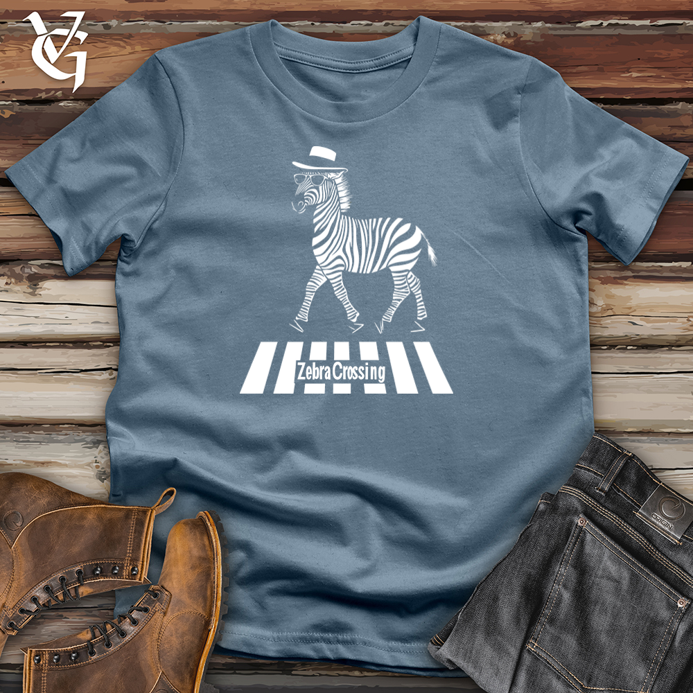 Viking Goods Zebra Crossing Softstyle Tee Indigo Blue / S